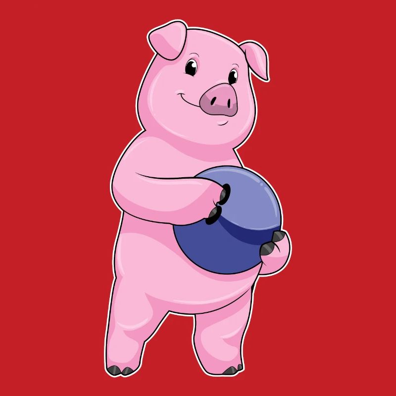 Boule de bowling cochon