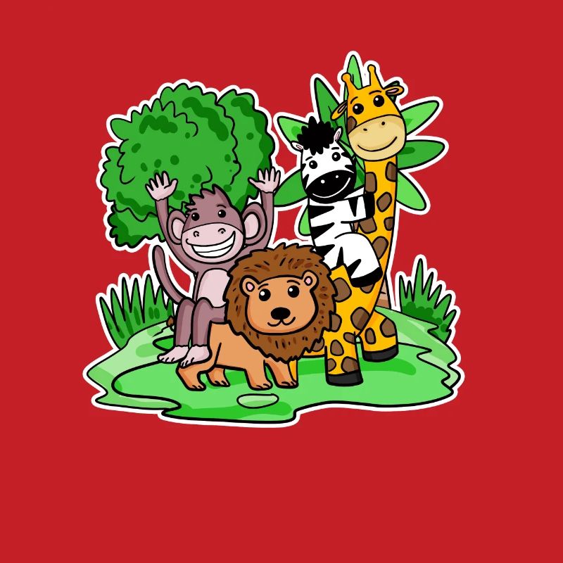 Cute Animals Monkey Lion Zebra Giraffe