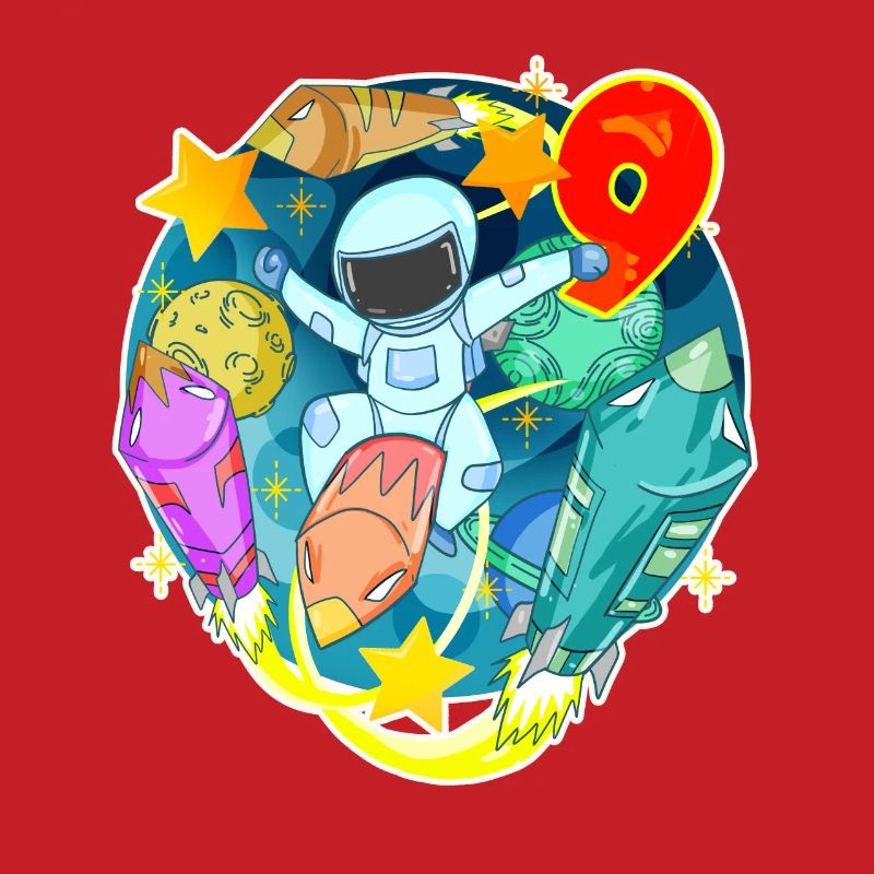 9e anniversaire 9 ans astronaute de l’espace