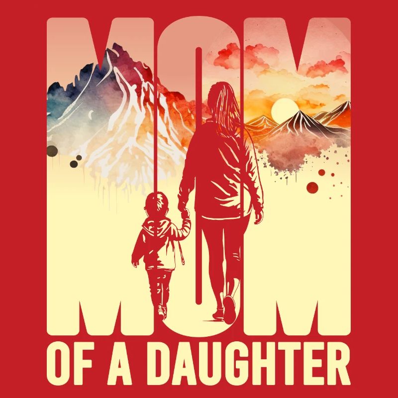 Mutter mit einer Tochter Muttertag Berge Mama Kind