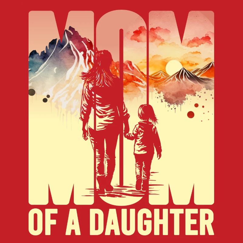 Mutter mit einer Tochter Muttertag Berge Mama Kind