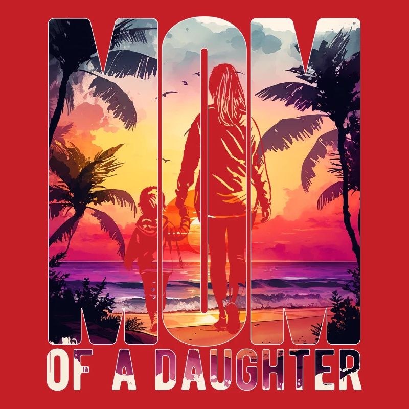 Mutter mit einer Tochter Muttertag Strand Mama