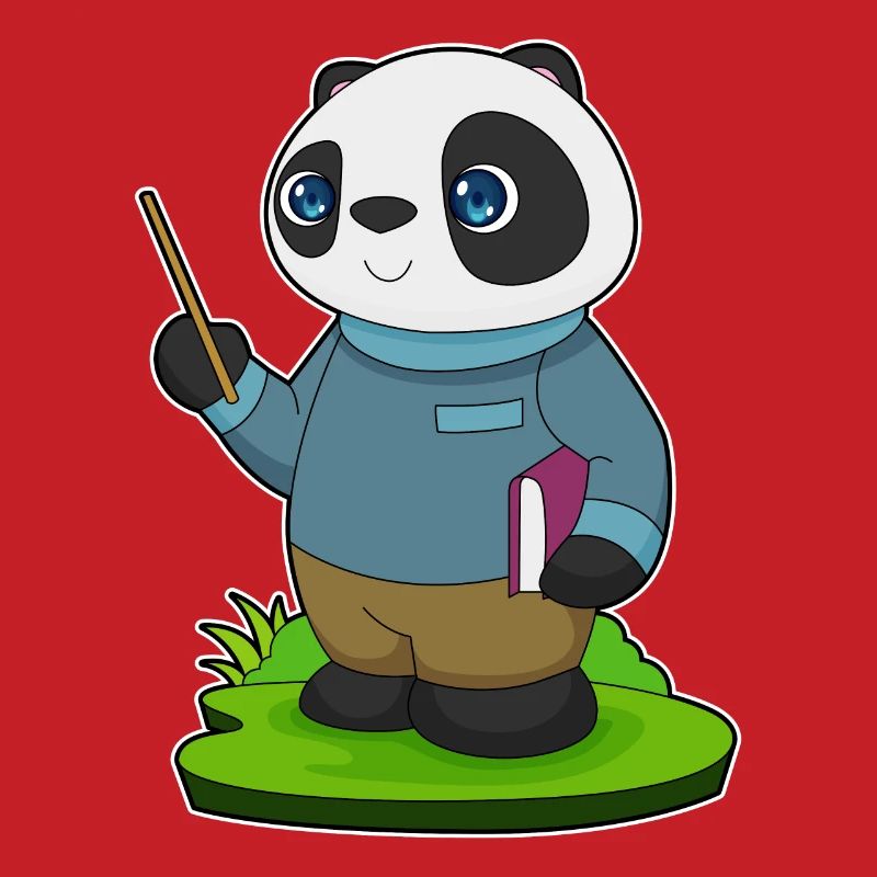 Panda Teacher Pointer School