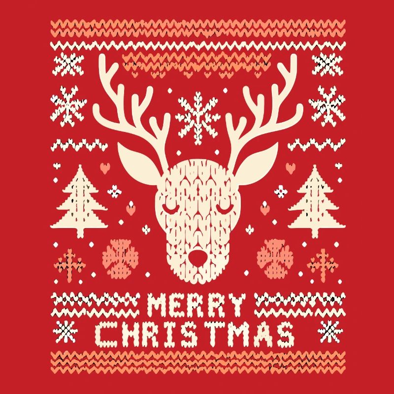 Pull de Noël moche renne