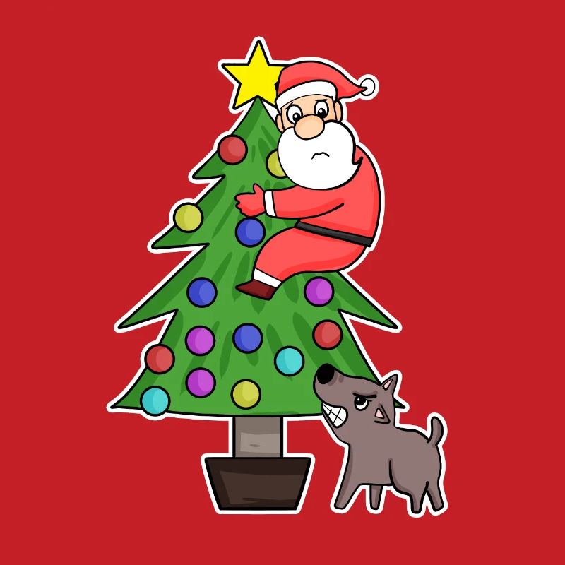 Weihnachtsmann auf dem Weihnachtsbaum