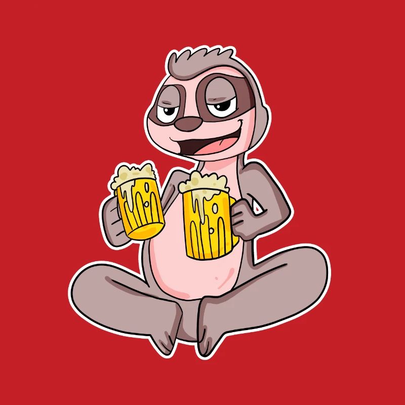 Faultier mit Bier