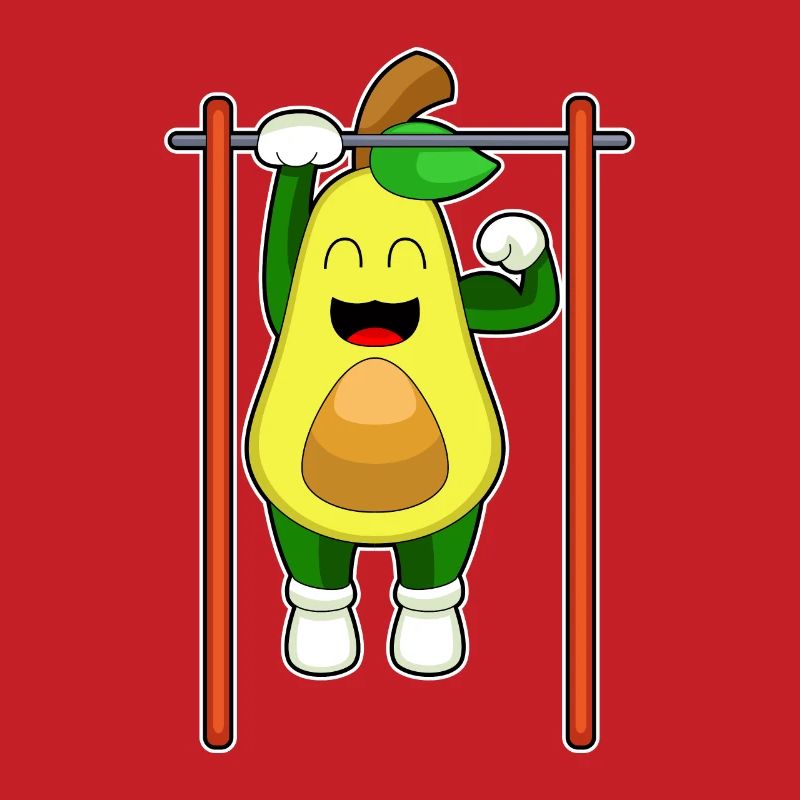 Avocado Bodybuilder Pull-ups Bodybuilding