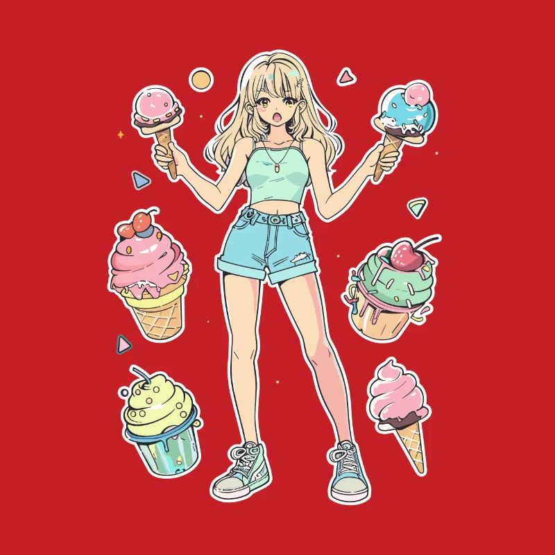Eiscreme Mädchen