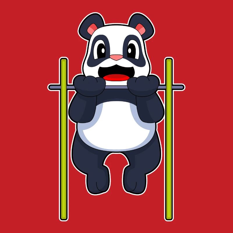 Panda Bodybuilder Pull-ups Bodybuilding