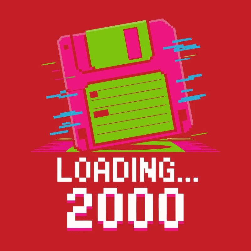 Loading 2000 Disketten-Design Retro Pixel Design