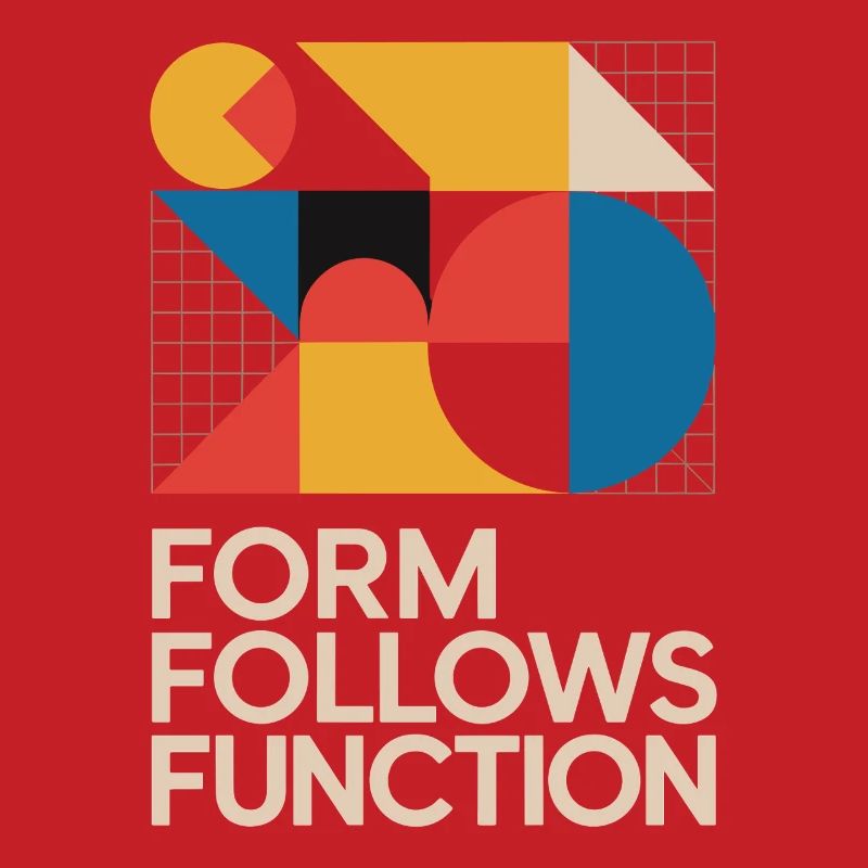 Bauhaus Form Follows Function Geometric Art