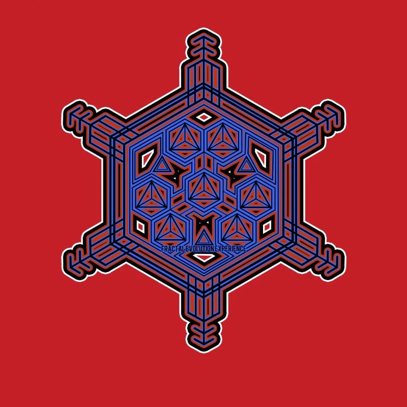 Expérience d’évolution fractale Motif hexagone étoile