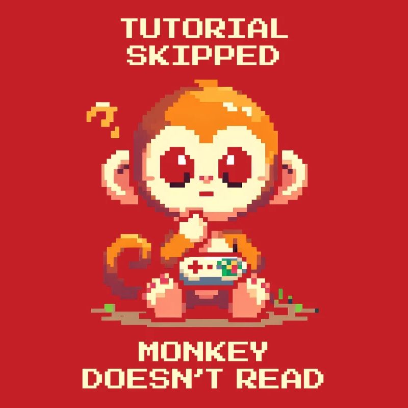 Tutorial geskippt – Affe liest nicht | Noob-Humor
