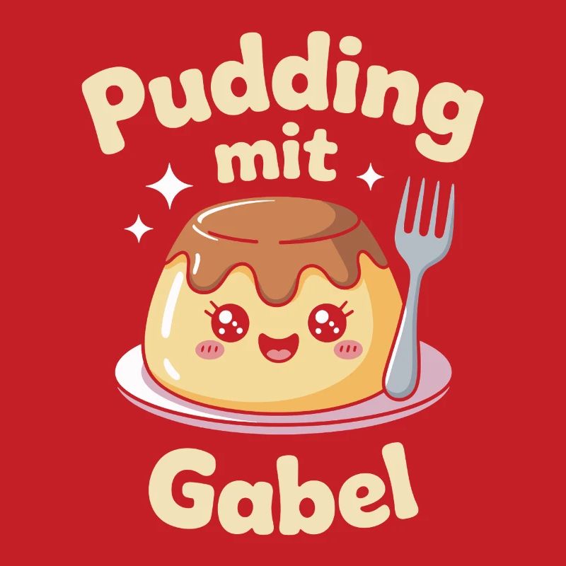 Pudding with fork