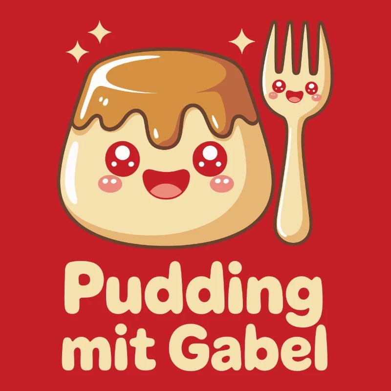 Pudding with fork