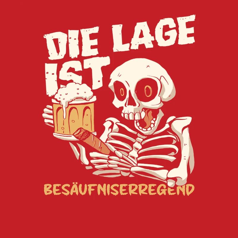 The situation is drunken, skeleton