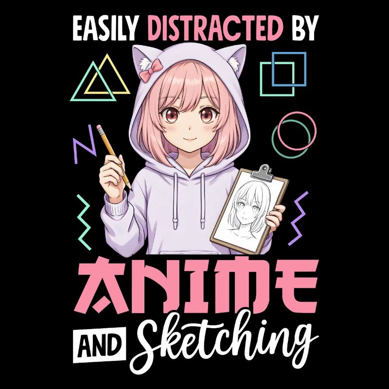Easily Distracted By Anime And Sketching