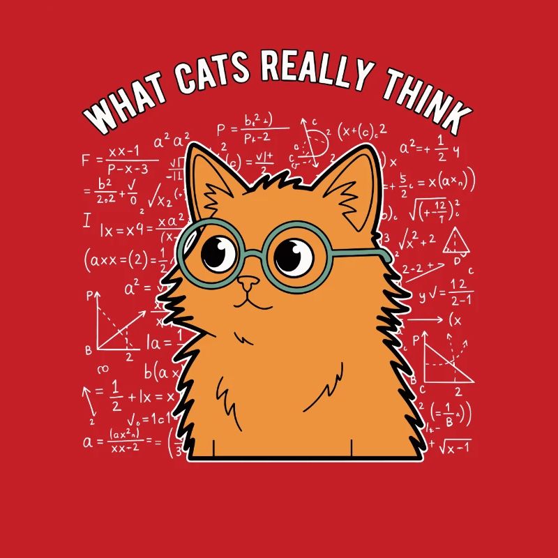What Cats Really Think Funny Math Saying