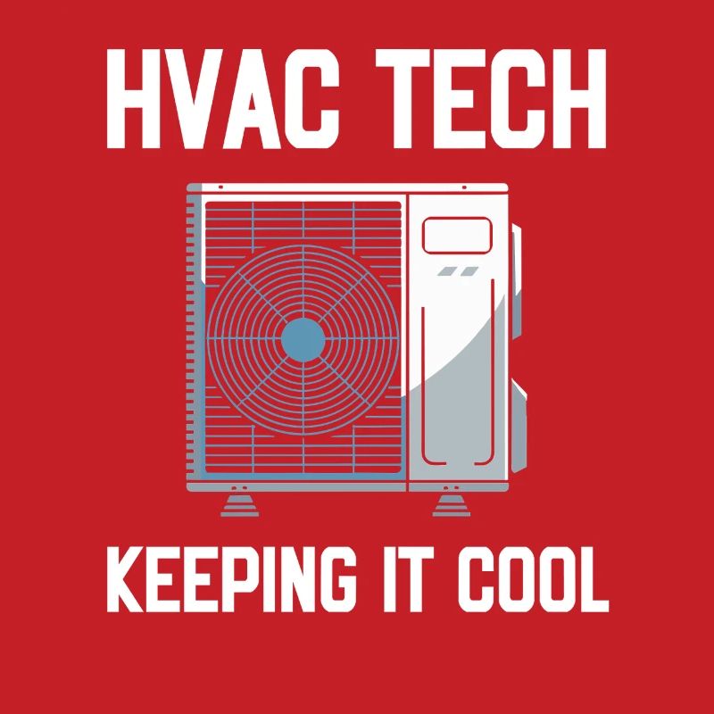HVAC Tech Keeping It Cool Spruch Techniker