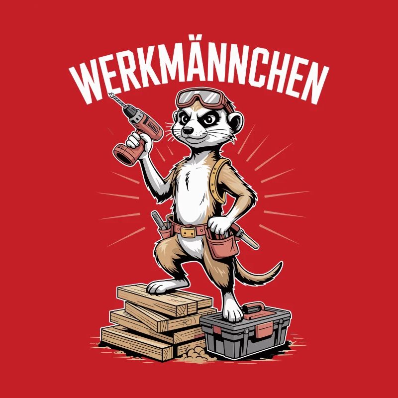 Erdmännchen Echter Heimwerker Mann Handwerker