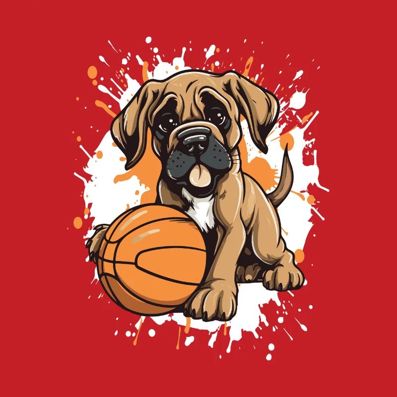 Dunk de chiot dans une photo de basket