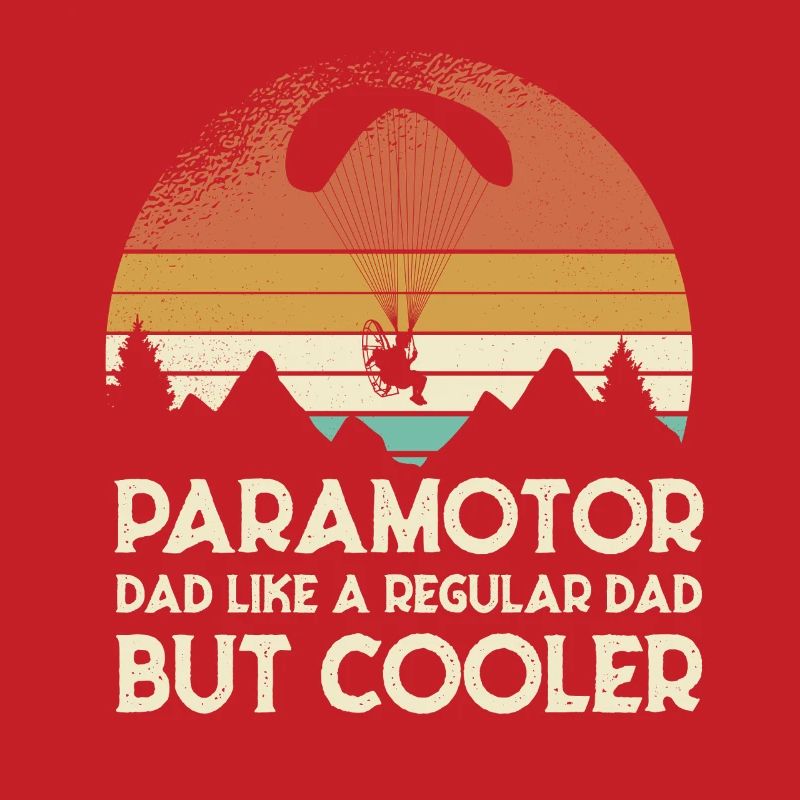 Paramotor Dad Retro Sunset