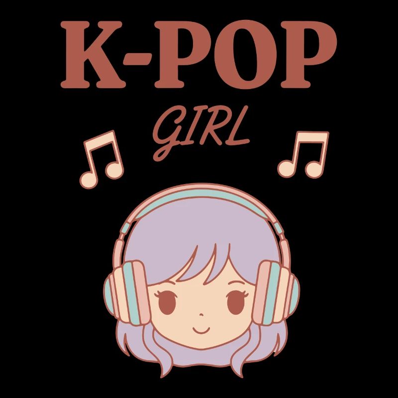 Fille de K-Pop Musique coréenne Fans mignons de Kpop en Corée