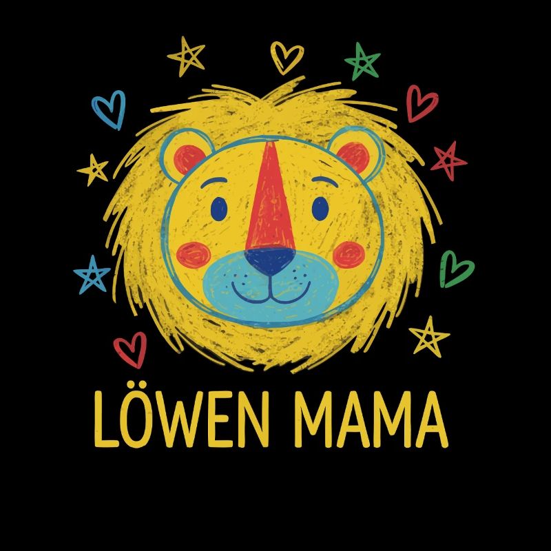 Dessin de la maman du lion et de l’enfant