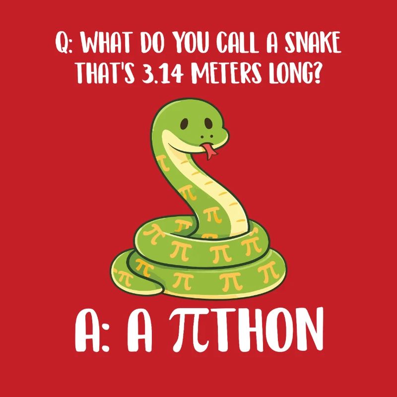 Schlange, 3,14 Meter lang, Pi-Tag-Python-Witz
