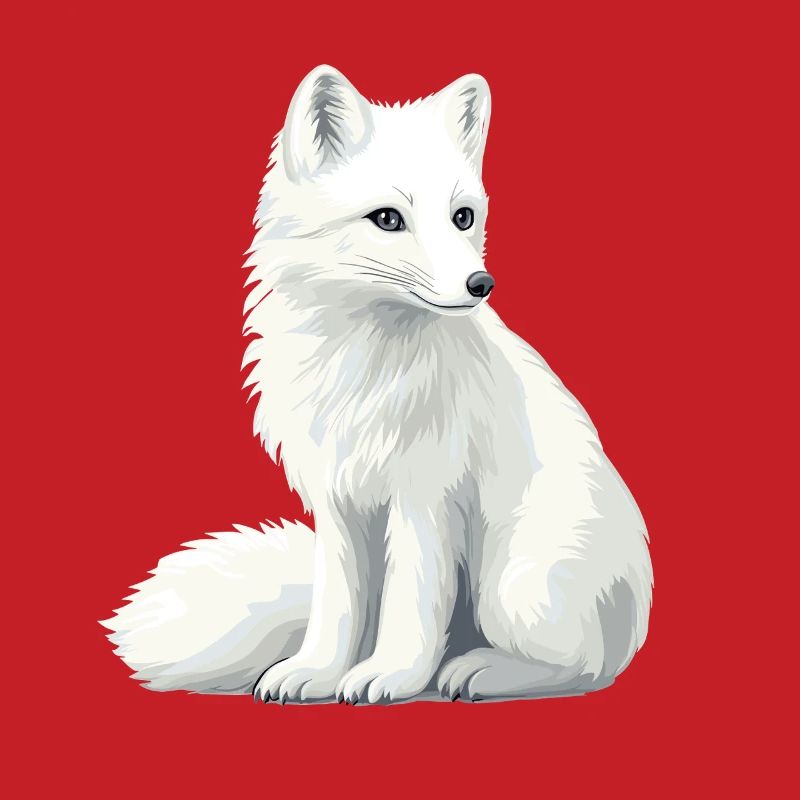 White fox illustration