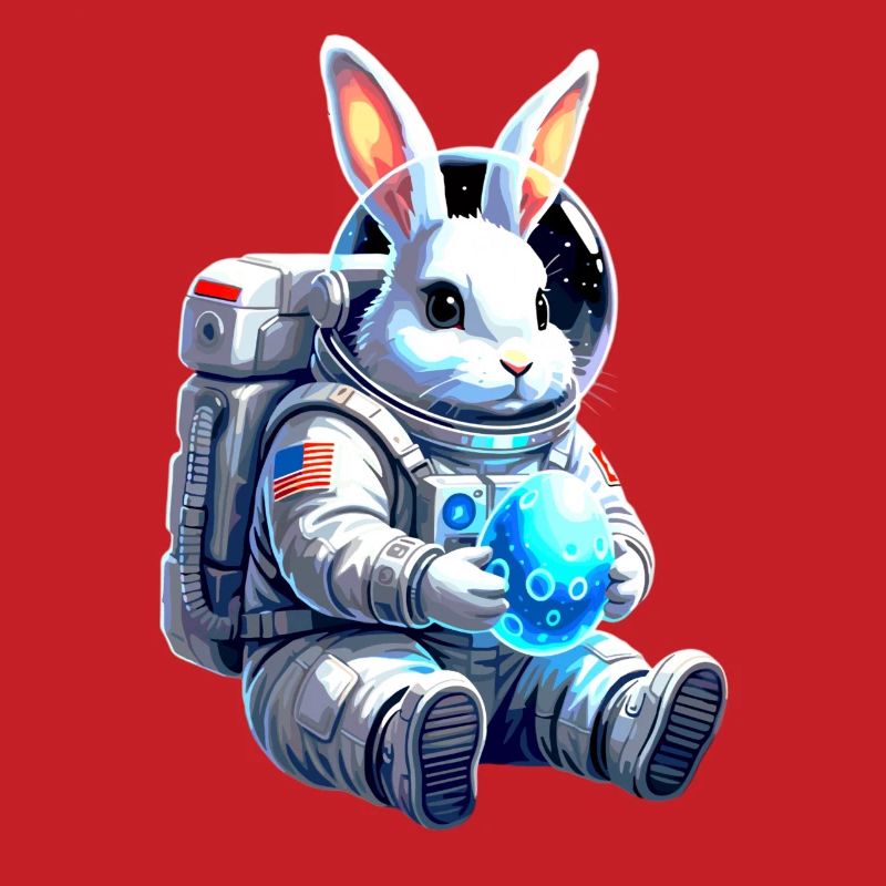 L’astronaute Lapin de Pâques Œuf de l’Espace