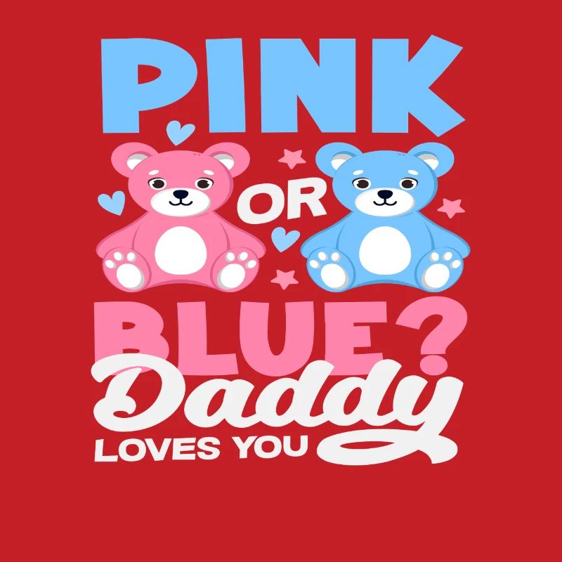 Pink Oder Blau Papa Liebt Dich Bär