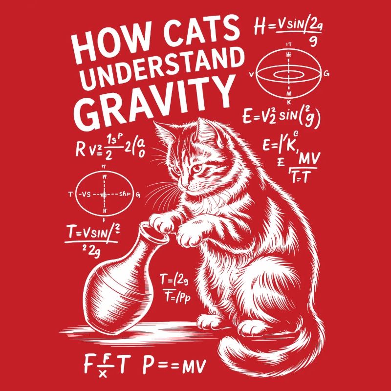 Dictions de chats de physique Blague de maths Cadeau de physique