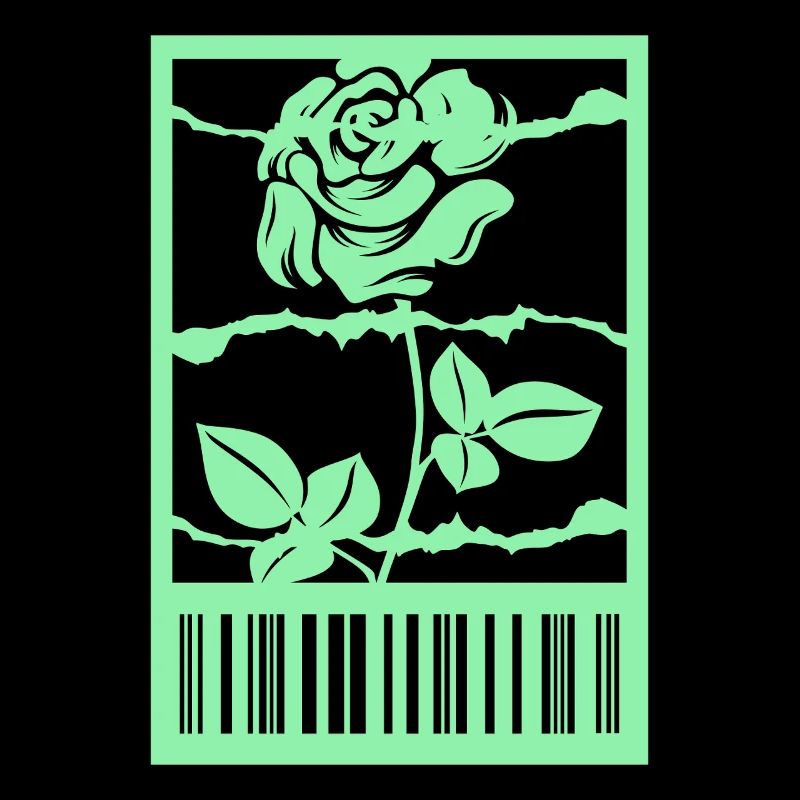 Gothic Rose Stacheldraht Strichcode Urban Style