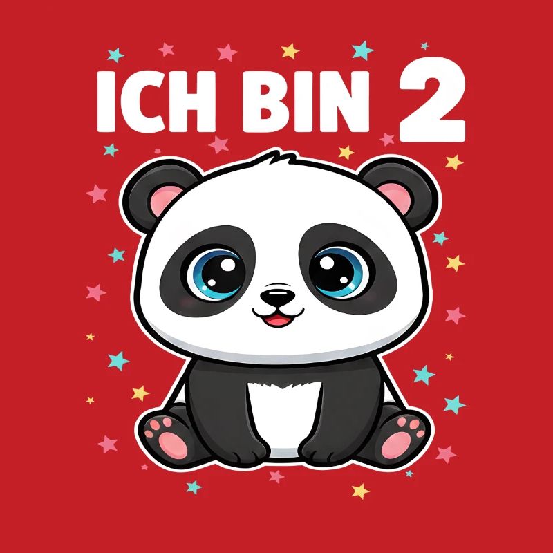 Ich bin 2 - Süßes Panda zum 2. Geburtstag