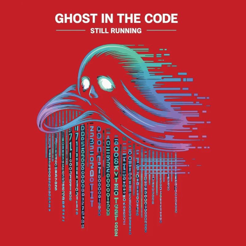 Programmeur de t-shirt fantôme dans le code Nerd informatique