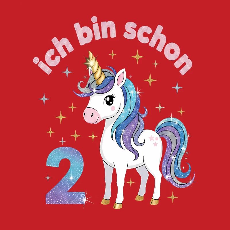 2. Geburtstag Einhorn Mädchen Ich bin schon 2