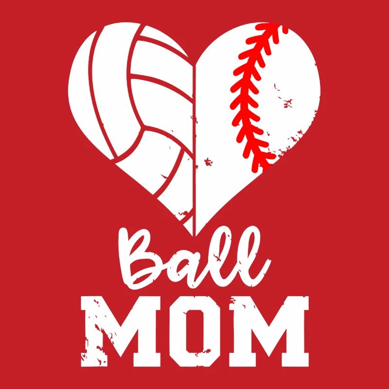 Ball Mom Heart Split