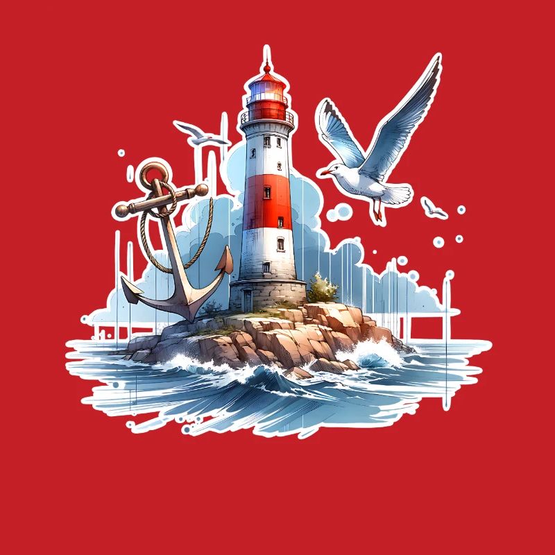 Leuchtturm Anker Möwe