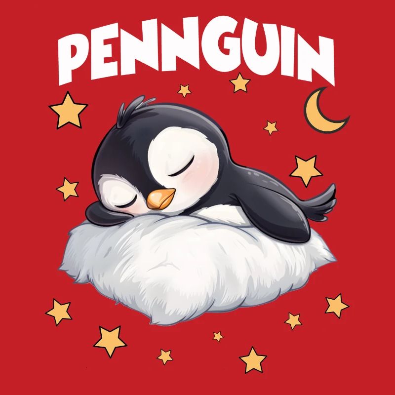 Pennguin Pinguin Pyjama müde Morgenmuffel Langschl