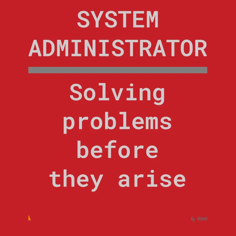 System administrator: Solve problems in advance