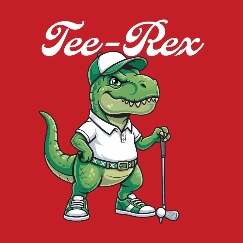 Tee Rex Dinosaur Golf Funny Golfer Humor