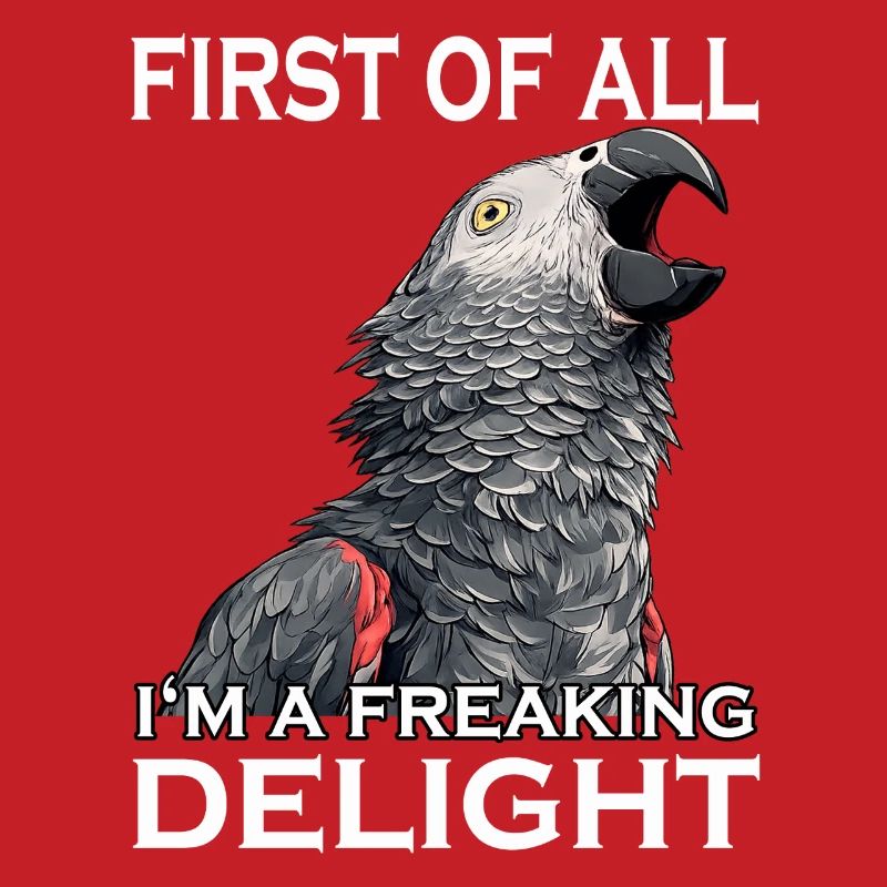 Graupapagei Vogel Humor Frecher Papagei Sarkasmus