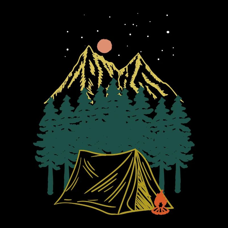 Starry Night Mountain Camping Adventure