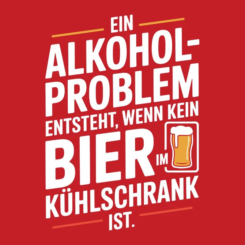 Bier Spruch Alkohol Problem Männerabend JGA Herren