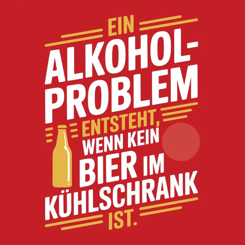 Bier Spruch Alkohol Problem Männerabend JGA Herren
