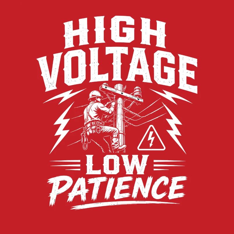 Lineman Dad Power Line Work Motif