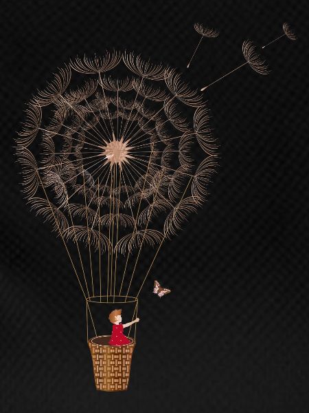 fanciful dandelion balloon
