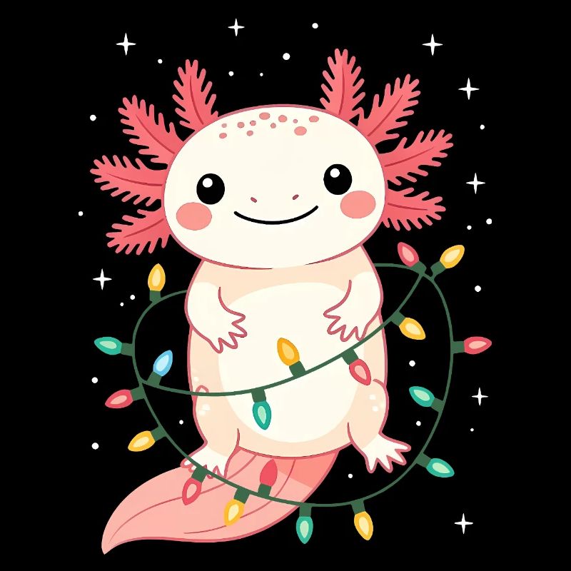 Pull de Noël Axolotl Drôle Mignon