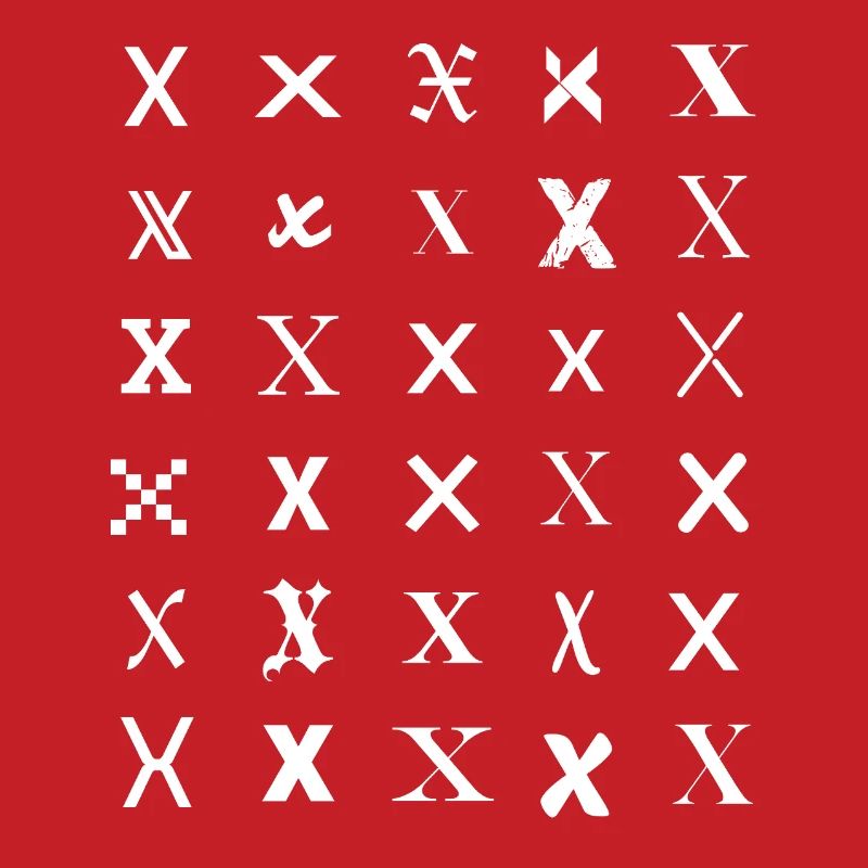 Typographie Monogramme X Pattern